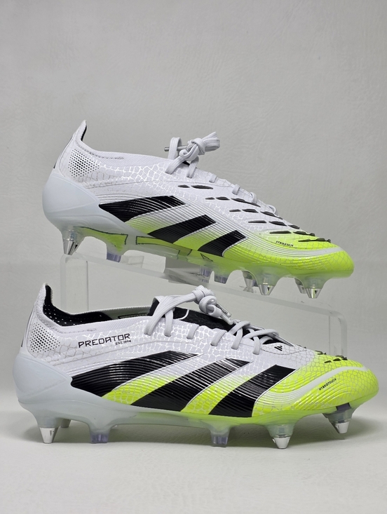 Adidas Predator Elite SG Cleats White/Black/Lemon JI1067 Mens Size 6.5/Women 7.5 main image 5
